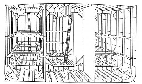Oil Tanker cross-section 1960s